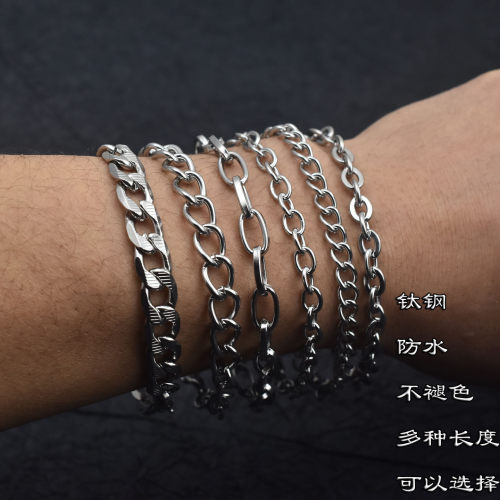 简约金属链条手链中性风格