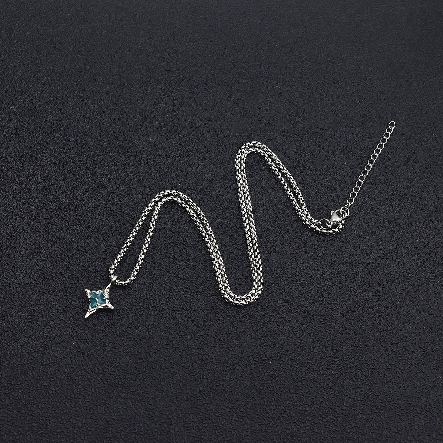 朋克星星吊坠金属链条锁骨链