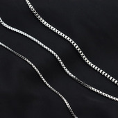 钛钢盒仔链防水不褪色盒子链1.5毫米2毫米2.5毫米diy链条项链配链