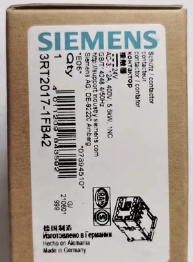 3RT2017-1FB42。3RT2017-1KB42/3RT2016-1KB42和3RT2015-1KB42