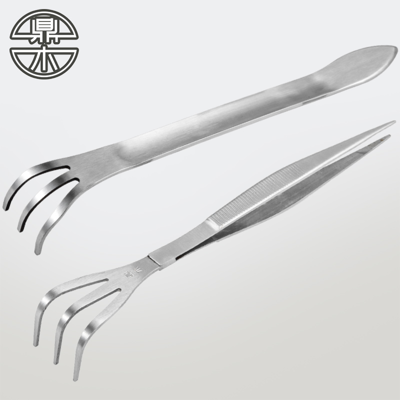 鼎木盆景耙子不锈钢压土刀摘芽