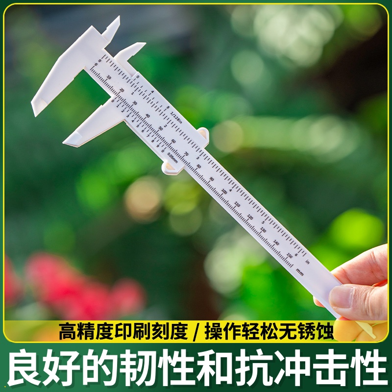 游标深度标尺尺子卡尺高精度测量小表尺塑料文玩油标尺卡尺迷你小