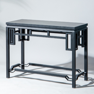 鱼缸矮小盆景的室内中式花架单个落地置物客厅铝材架子放家用铝材