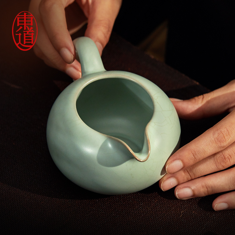 东道汝窑茶桌公道杯送礼茶具