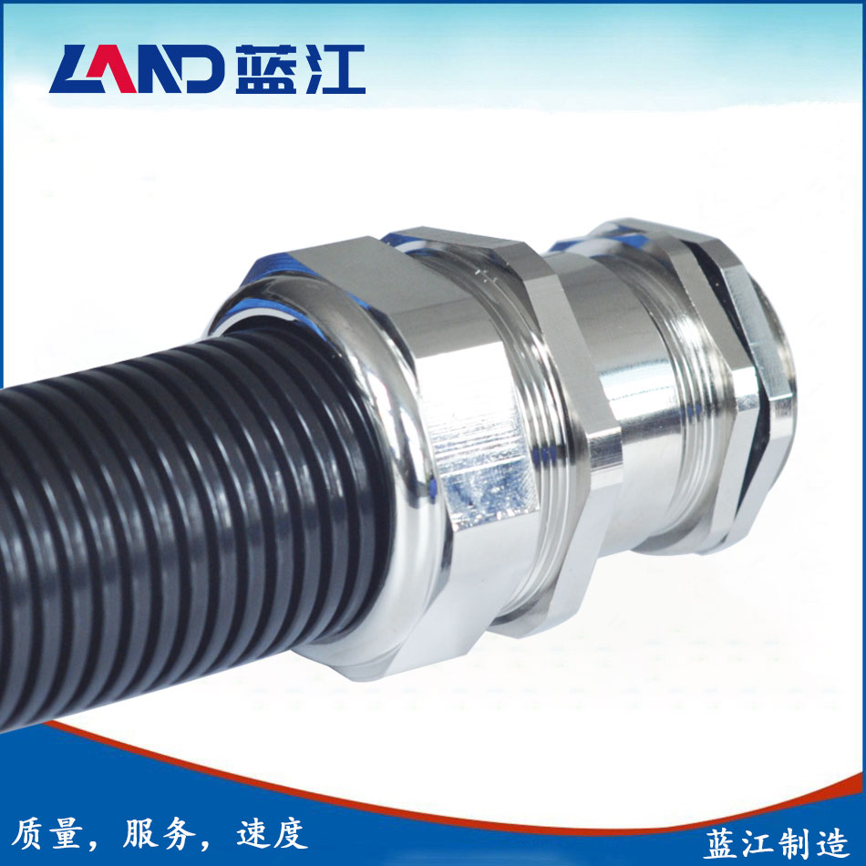 黄铜镀镍带锁紧ip68防水塑料软管