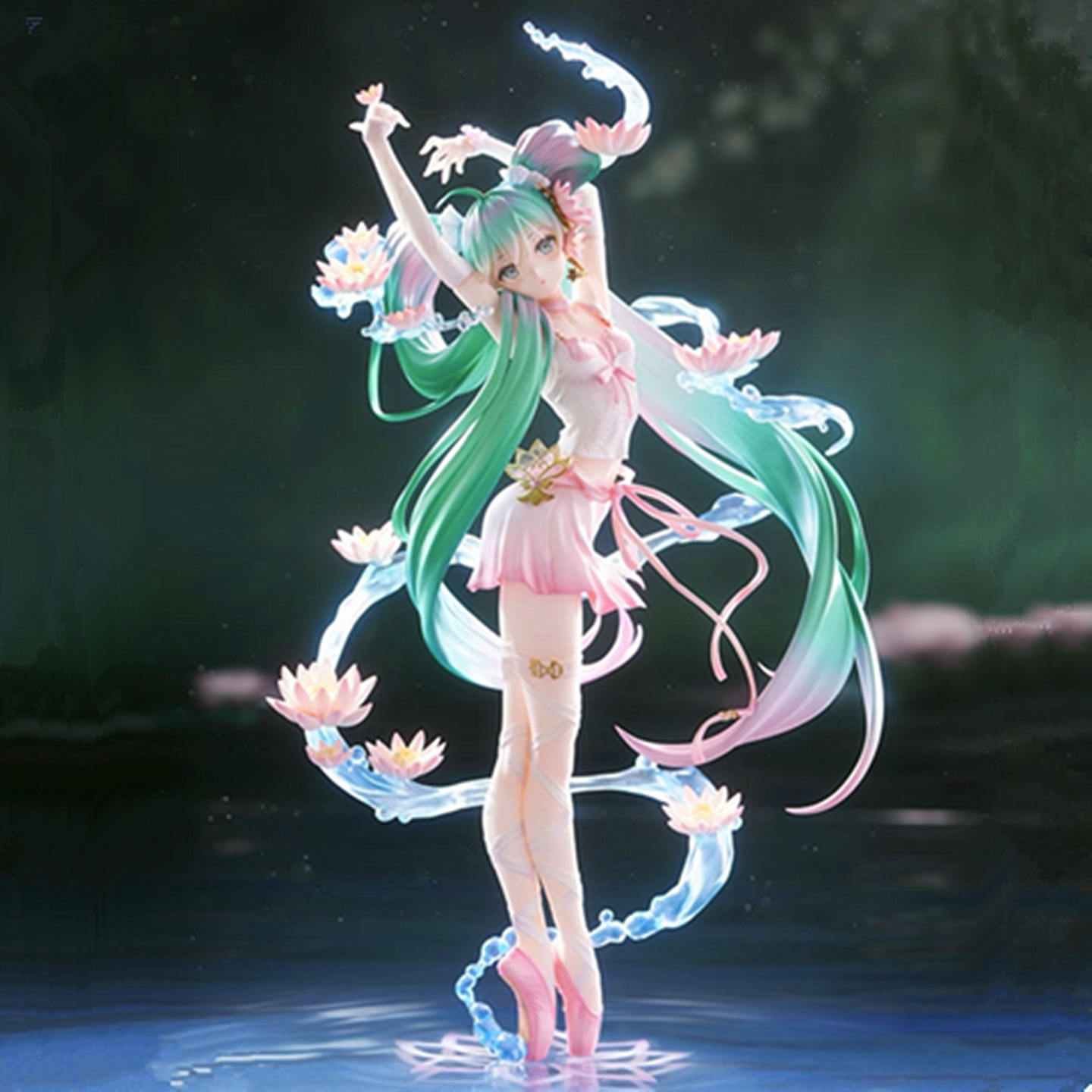 thumbnail for 2026 Hatsune Miku Koi Water Lily ver. Figure 23cm anime ornament blind box chassis gift for boys and girls