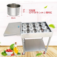 Коммерческая кухня приправа автомобиль 新款 调料车不锈钢厨房简约家用加厚饭店配料餐车组装移动收纳简