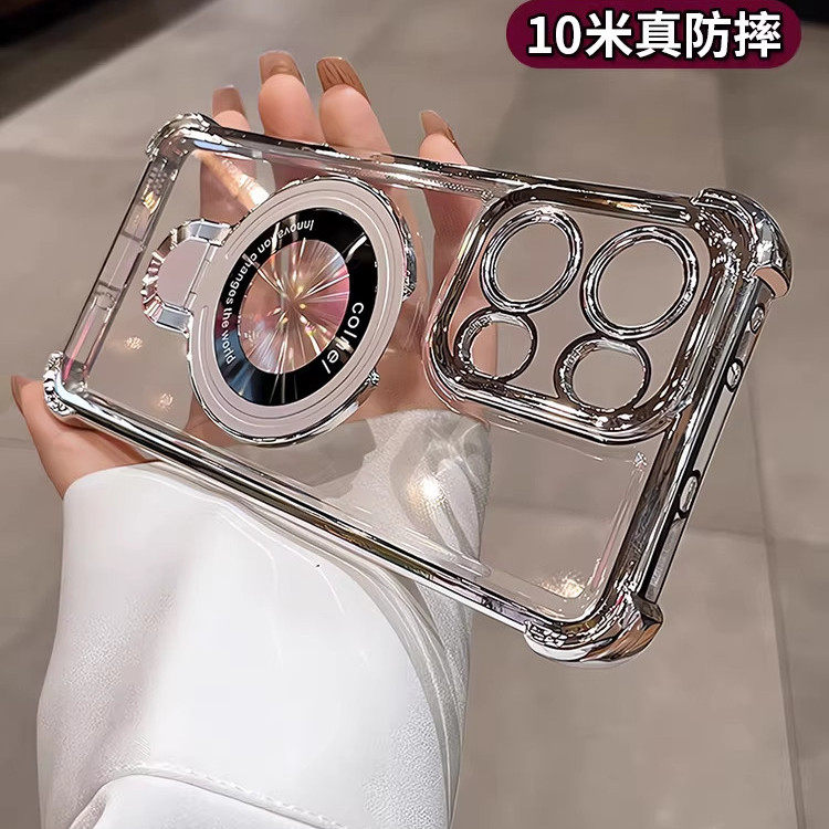 适用oppok15pro+手机壳k13Turbo气囊防摔磁吸支架保护套全包opp0k12高级k15pro男女k12s自带镜头膜k12x软外壳