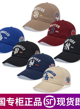 MLB帽子正品男女情侣街头简约遮阳软顶棒球帽洋基队运动帽CPB105