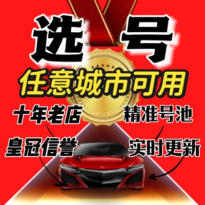 全国新汽车自编车牌自选12123