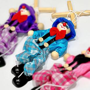 小丑提线木偶拉线木娃娃纯手工木偶人娃娃匹诺曹戏剧提线木偶玩具