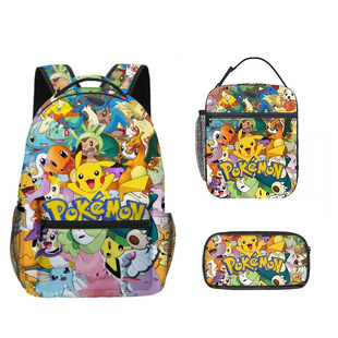 宠物精灵pikachu卡通动漫中小学生书包宝可梦儿童双肩包午餐包