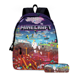 世界Minecraft中小学生书包游戏周边背包双肩背包 现货新品 我