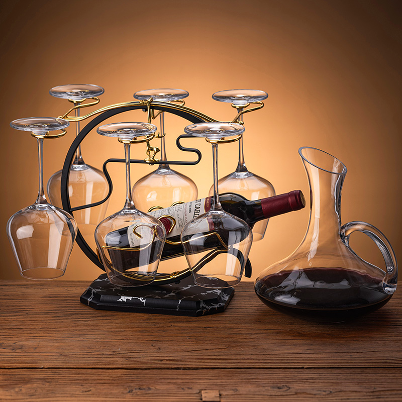 红酒杯套装家用高脚杯葡萄酒杯勃艮第创意高颜值ins轻奢酒具摆件