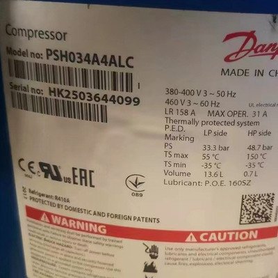 适用于丹佛斯压缩机PSH034A4ALC PSH034A4CLC PSH034A4CLD热水器