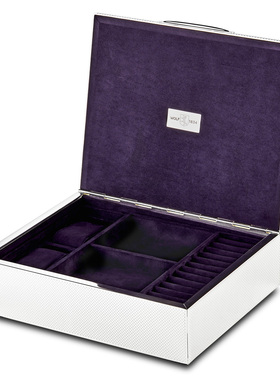 英国WOLF 190周年款Silver银色首饰盒饰品盒表盒珠宝盒情人节礼品