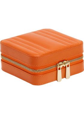 英国WOLF Maria小号拉链式真皮旅行首饰盒戒指耳环珠宝项链收纳盒