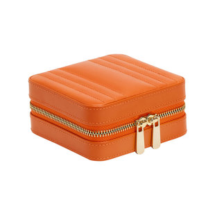 英国WOLF 真皮旅行首饰盒戒指耳环珠宝项链收纳盒 Maria小号拉链式