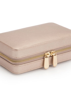 英国WOLF PALERMO拉链首饰包项链戒指珠宝首饰盒带镜子便携旅行款