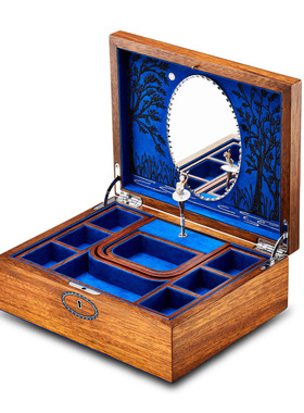 英国WOLF 190周年限量版Ballet芭蕾核桃木天鹅湖音乐首饰盒收纳盒