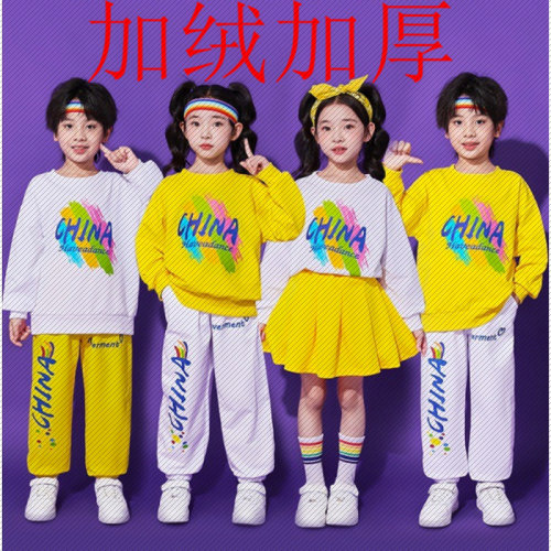 儿童啦啦队加绒加厚演出服