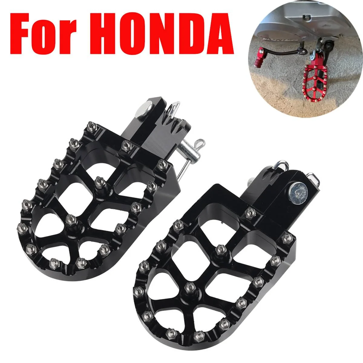 适用本田HONDA CRF50 XR70 摩托车铝合金CNC脚踏 脚钉