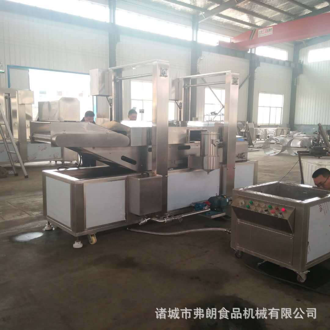食品油炸设备厂家直供 黑糖糍粑油炸流水线 小龙虾油炸机流水线