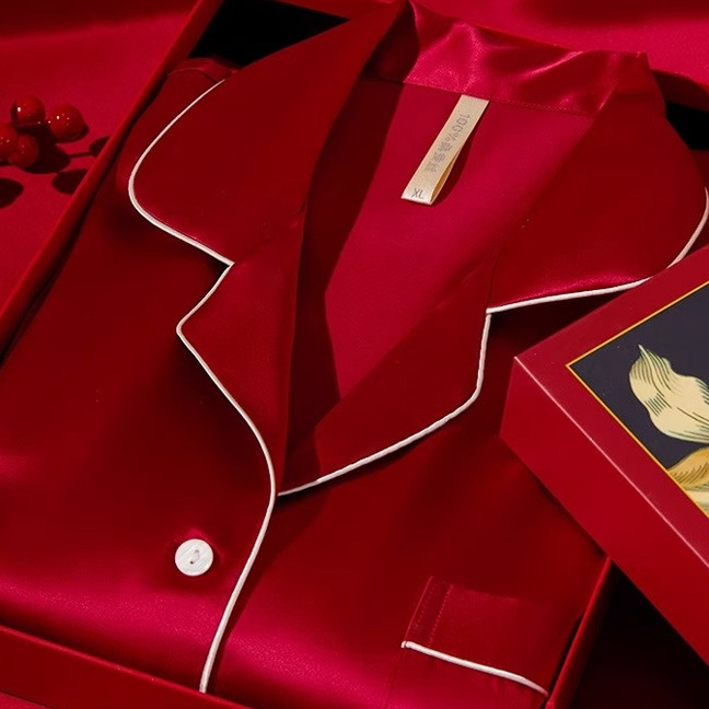 新婚真丝睡衣男女桑蚕丝本命晨袍