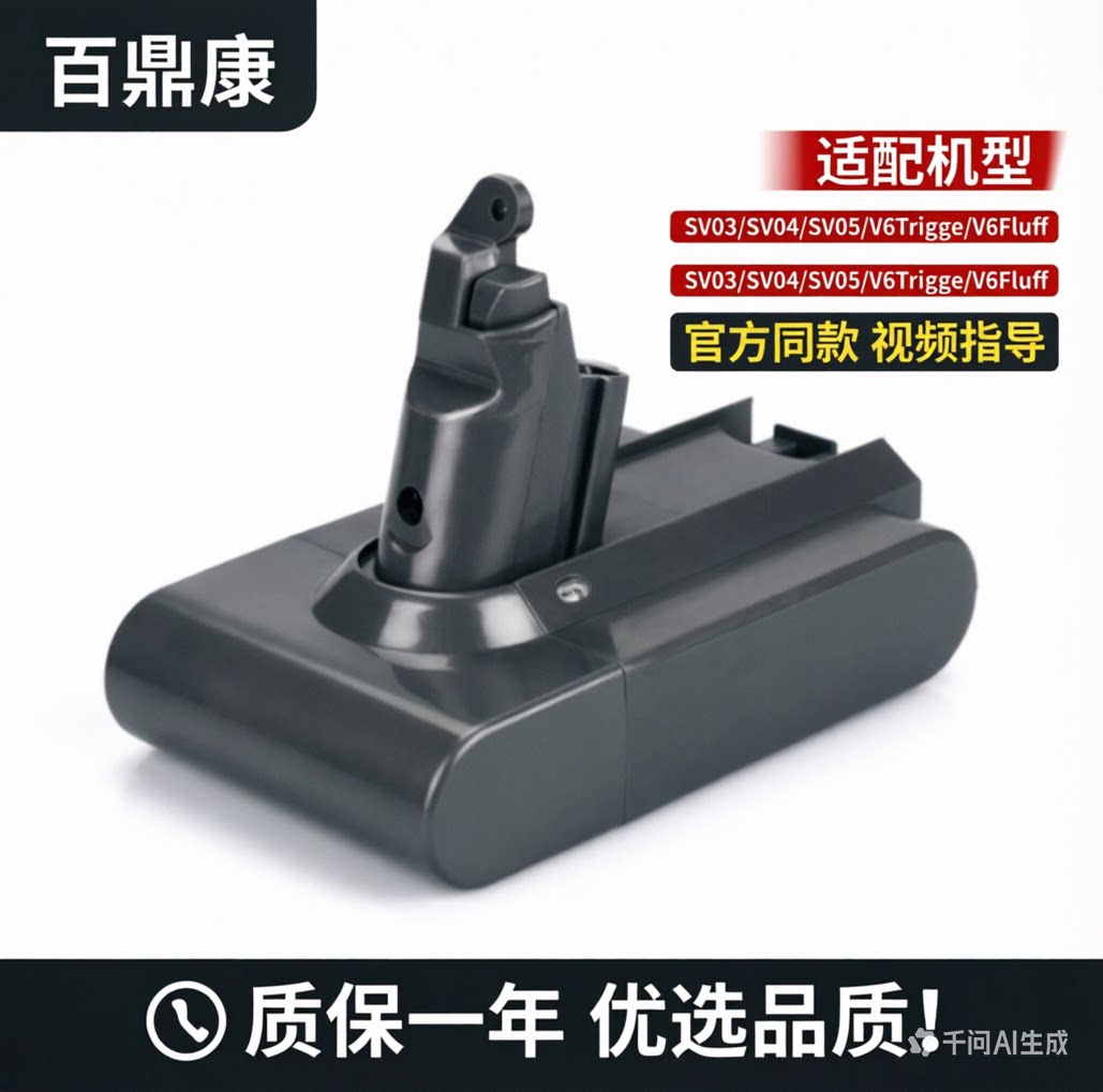 适配dyson戴森吸尘器电池v6dc62/58 SV05/SV03/SV09更换