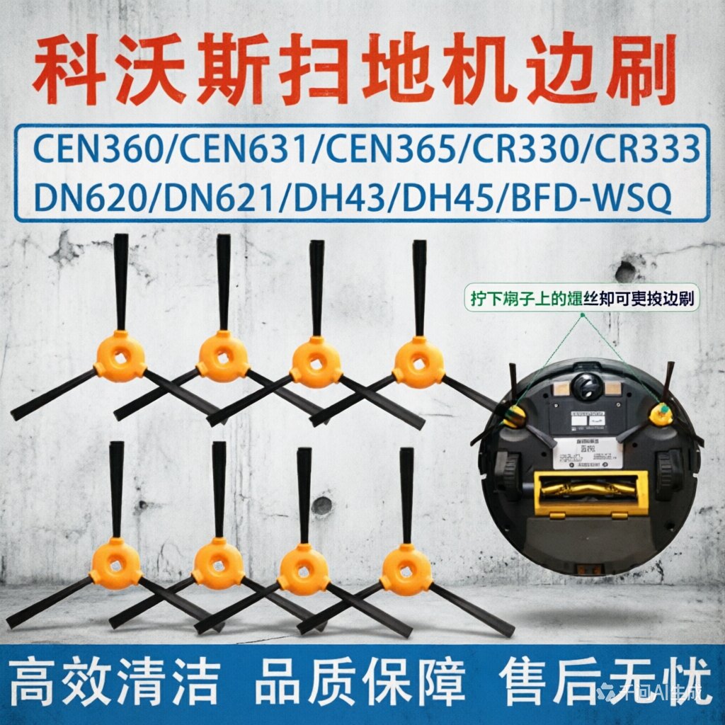 适配科沃斯扫地机配件CEN360/CR330/333 DN621/DN620DH45边毛刷子