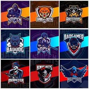 游戏战队头像俱乐部logo设计足球队标队徽徽章制作工会图标定制ps