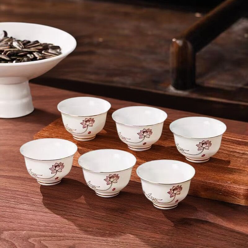 羊脂玉白瓷主人杯茶盏
