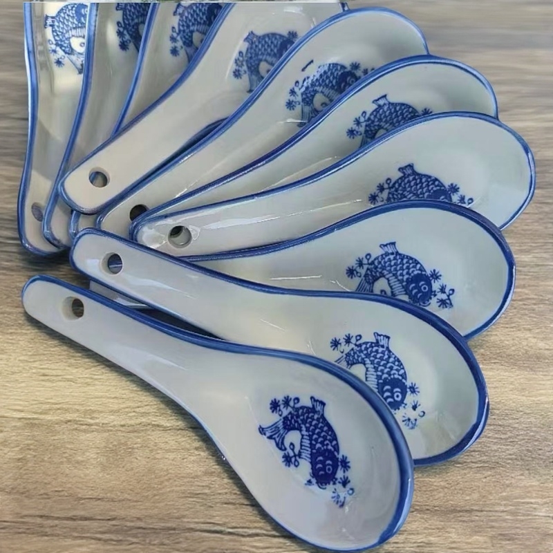 青花瓷汤勺家用商用饭店批发