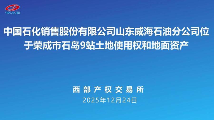 1月9日威海石油公司位于荣成市石岛9站土地使用权和地面资产网络拍卖公告