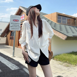 粉色长袖 韩系chic别致小衫 防晒衬衫 2026新款 上衣 外套早秋女装 法式