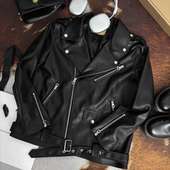 机车服夹克复古翻领腰带高级感女上衣 秋季 2025新款 皮衣外套女款