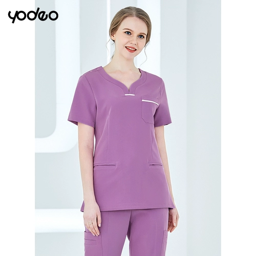 样道 Униформа врача, униформа медсестры, эластичный летний комбинезон, короткий рукав