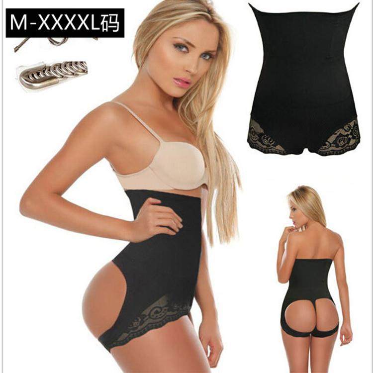 大码女无缝高腰提臀露臀美体塑身裤 束腰收腹花边露屁股塑身裤女,女士内衣/男士内衣/家居服,塑身连体衣,淘宝优惠券,粉丝福利购,淘宝优惠卷