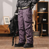 宽松加大码 男士 新款 户外防风防泼水冲锋裤 外穿加厚羽绒裤 2025冬季