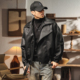 2025秋冬新款 男士 痞帅外套潮牌美拉德皮衣男休闲加绒机车服皮夹克