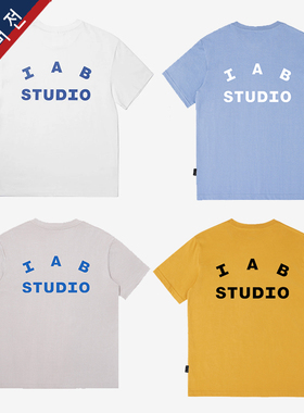 IAB STUDIO夏季100%纯棉男女同款短袖圆领T恤潮牌韩国服装