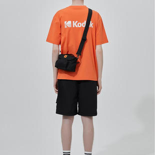 Kodak柯达新款100%纯棉圆领短袖同学百搭上衣