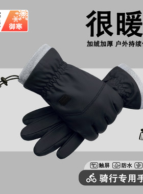 冬季户外骑行保暖防寒手套男款