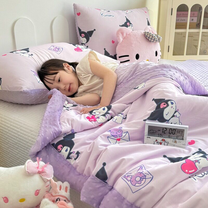 凉感丝儿童豆豆夏被幼儿园午睡可