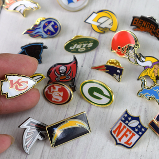 定制 饰会徽胸章胸针爱国者酋长钢人巨人 NFL美联橄榄球联盟胸章装