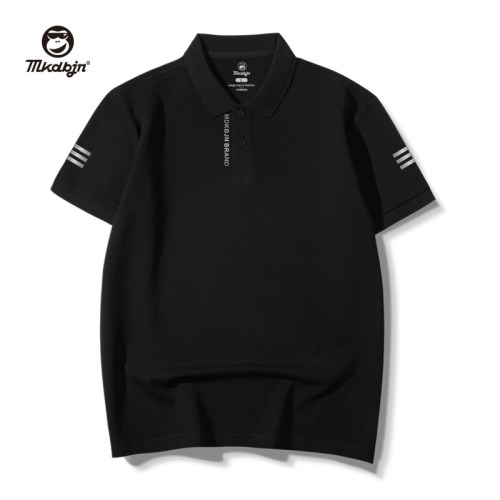 三条杠短袖t恤男polo短袖t恤夏季