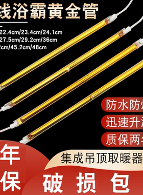 浴霸灯管发热管通用集成吊顶碳纤维加热长条管U型取暖器配件220V