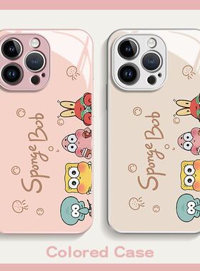 海绵宝宝适用opporeno11手机壳1加ACE3新款a97钢化波浪a93/a58卡通k10/k9情侣a2防摔a1活力版findx6全包a3pro