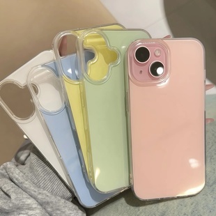 夏天多巴胺純色適用蘋果16promax手機殼iPhone15 華為nova13簡約vivox200紅米turbo4pro防摔OPPO小米15 14新款