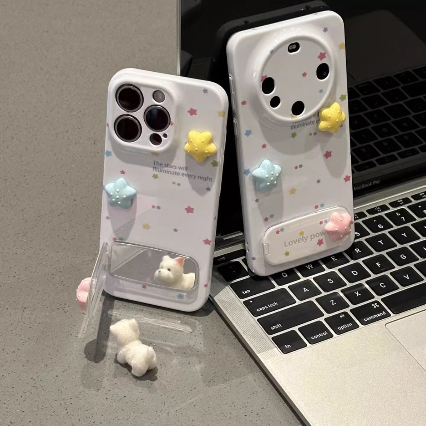 彩色立体星星适用苹果16promax手机壳华为mate70新款vivos30菲林OPPOA5X荣耀x70i小众红米k80至尊版nova14pro